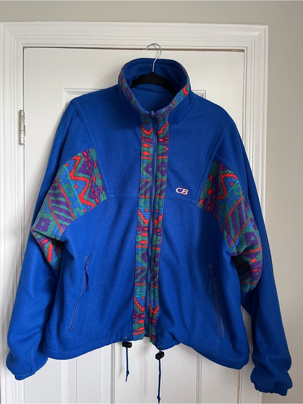 VINTAGE CB Sport Blue Patterned Large Jacket